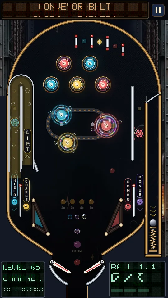 Bubble Pinball gameplay: Conveyor Belt