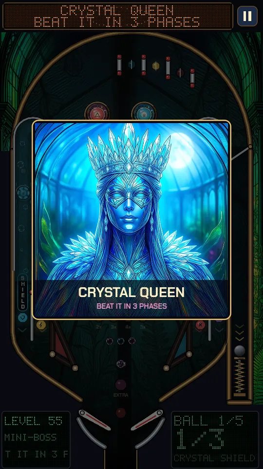 Bubble Pinball gameplay: Crystal Queen