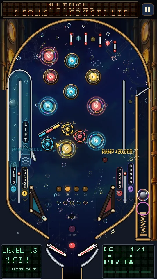 Цепочки, мультибол и JACKPOT